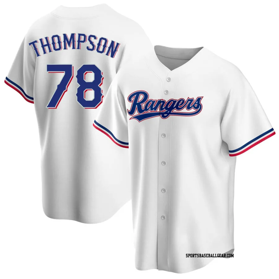 Bubba Thompson Men's Texas Rangers White Replica Home Jersey