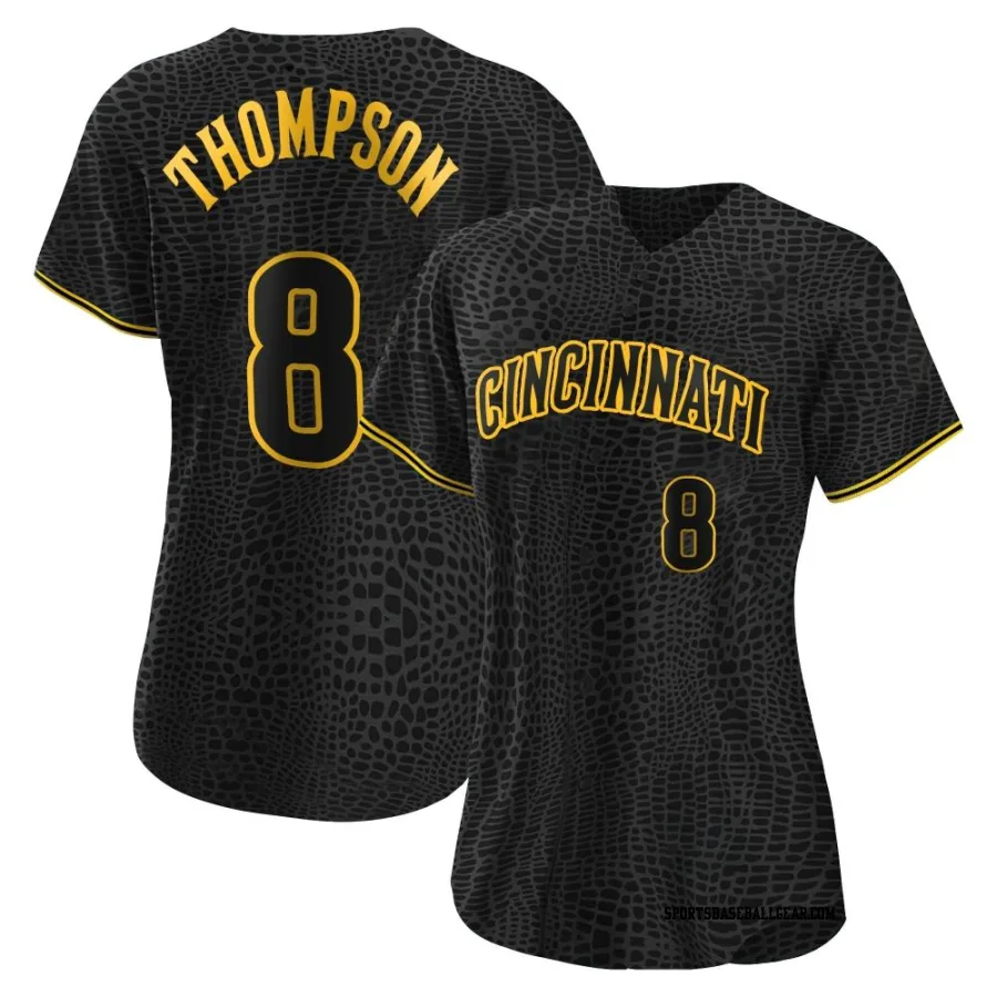 Bubba Thompson Women's Cincinnati Reds Black Authentic Snake Skin City Jersey