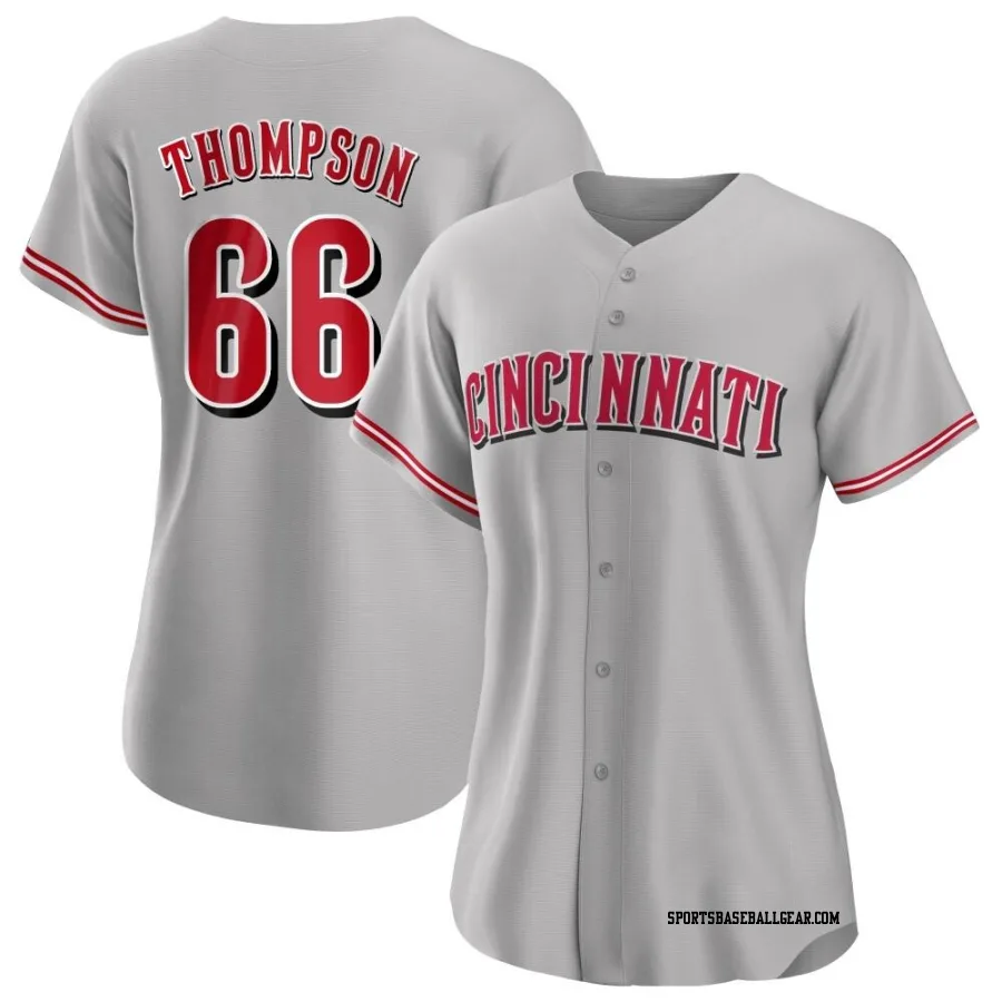 Bubba Thompson Women's Cincinnati Reds Gray Authentic Road Jersey