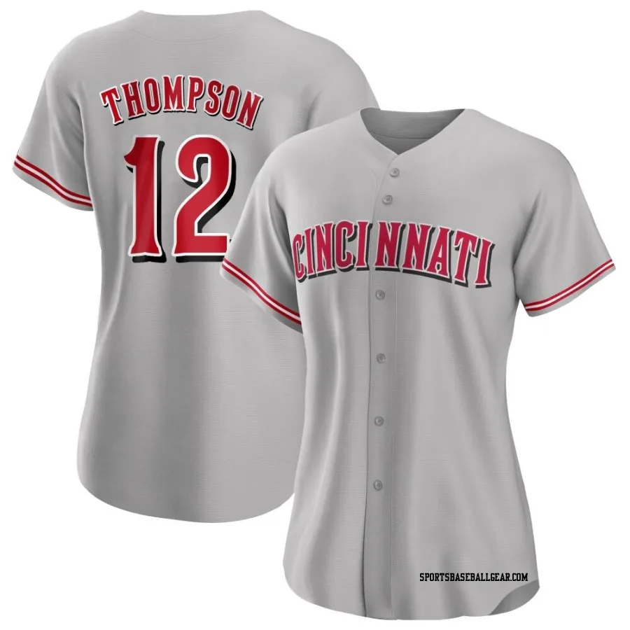 Bubba Thompson Women's Cincinnati Reds Gray Authentic Road Jersey