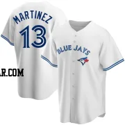 Buck Martinez Men's Toronto Blue Jays White Replica Home Jersey