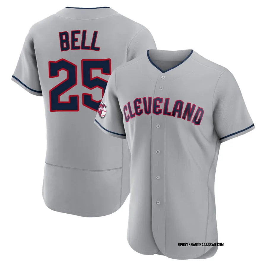 Buddy Bell Men's Cleveland Guardians Gray Authentic Road Jersey