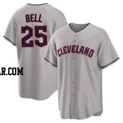 Buddy Bell Men's Cleveland Guardians Gray Replica Road Jersey