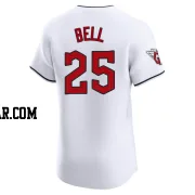 Buddy Bell Men's Cleveland Guardians White Elite Home Jersey