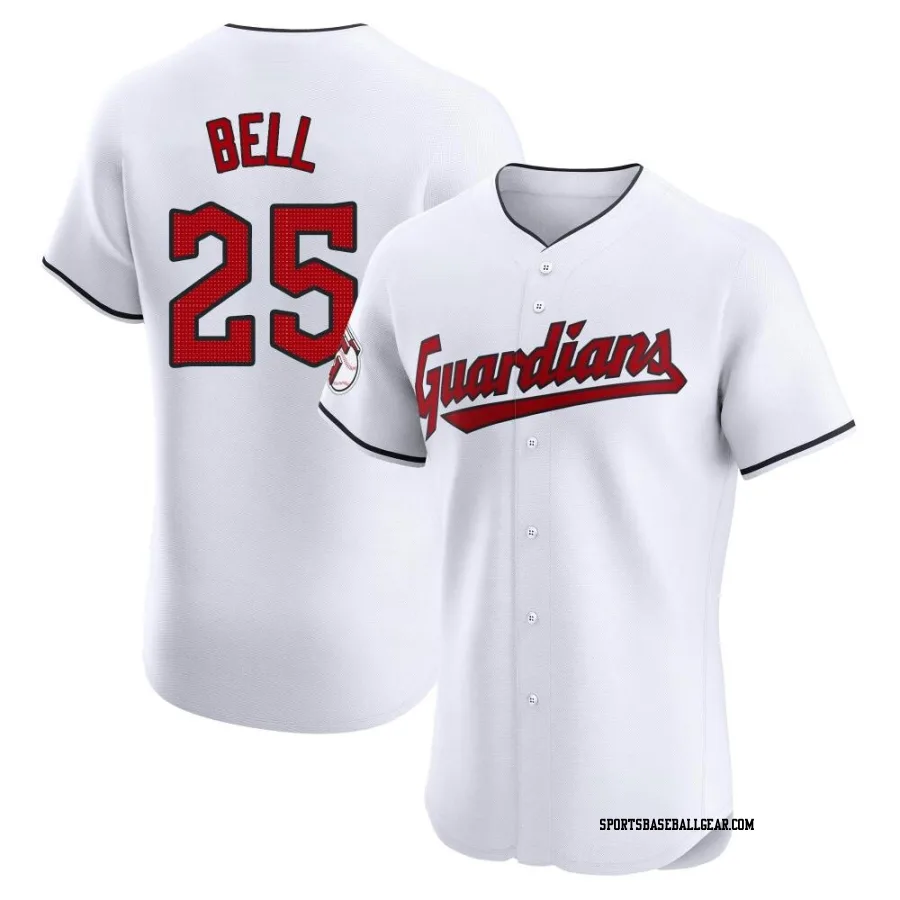 Buddy Bell Men's Cleveland Guardians White Elite Home Jersey