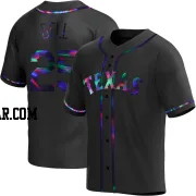 Buddy Bell Men's Texas Rangers Black Holographic Replica Alternate Jersey