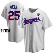 Buddy Bell Men's Texas Rangers White Replica Home Cooperstown Collection 2023 World Series Jersey