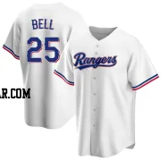 Buddy Bell Men's Texas Rangers White Replica Home Jersey