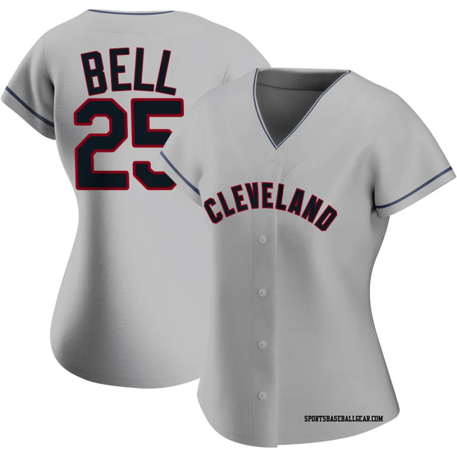 Buddy Bell Women's Cleveland Guardians Gray Replica Road Jersey