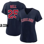 Buddy Bell Women's Cleveland Guardians Navy Authentic Alternate Jersey