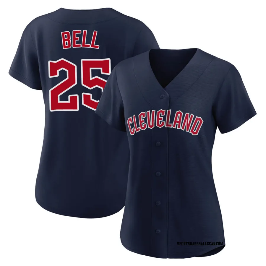 Buddy Bell Women's Cleveland Guardians Navy Replica Alternate Jersey