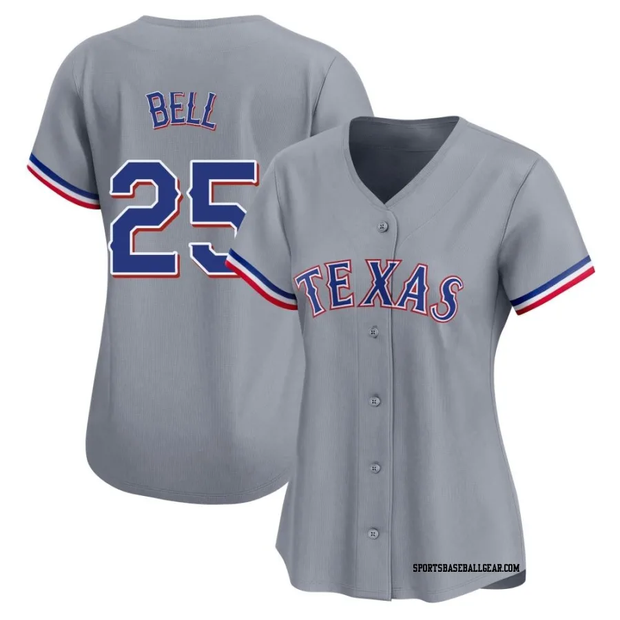 Buddy Bell Women's Texas Rangers Gray Limited Away Jersey