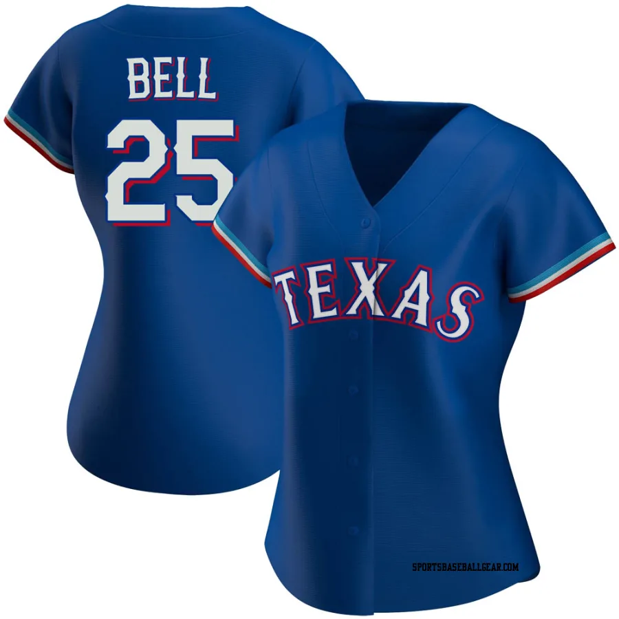 Buddy Bell Women's Texas Rangers Royal Replica Alternate Jersey