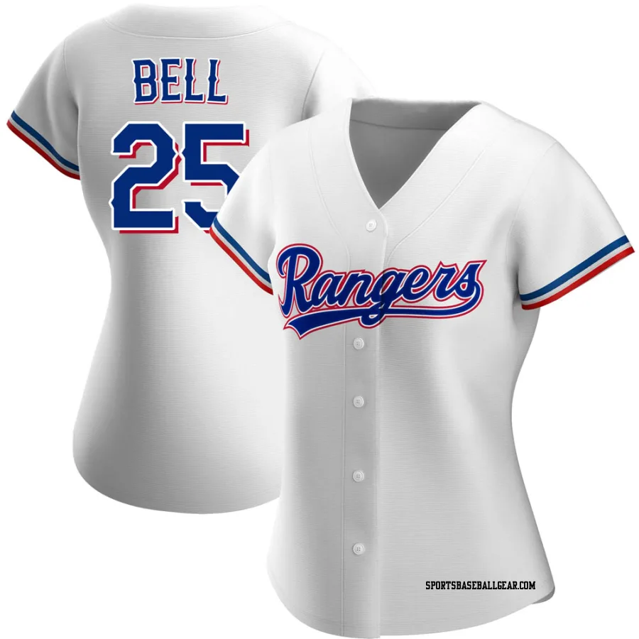 Buddy Bell Women's Texas Rangers White Authentic Home Jersey