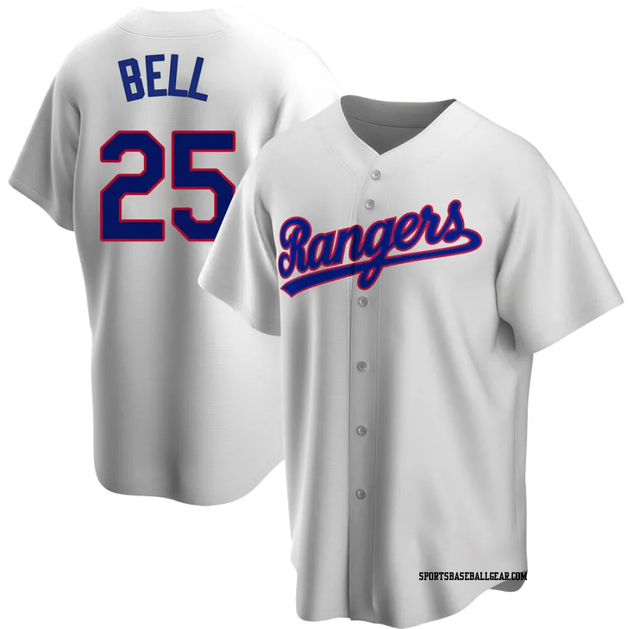 Buddy Bell Youth Texas Rangers White Replica Home Cooperstown Collection Jersey