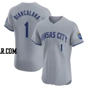 Buddy Biancalana Men's Kansas City Royals Gray Elite Road Jersey