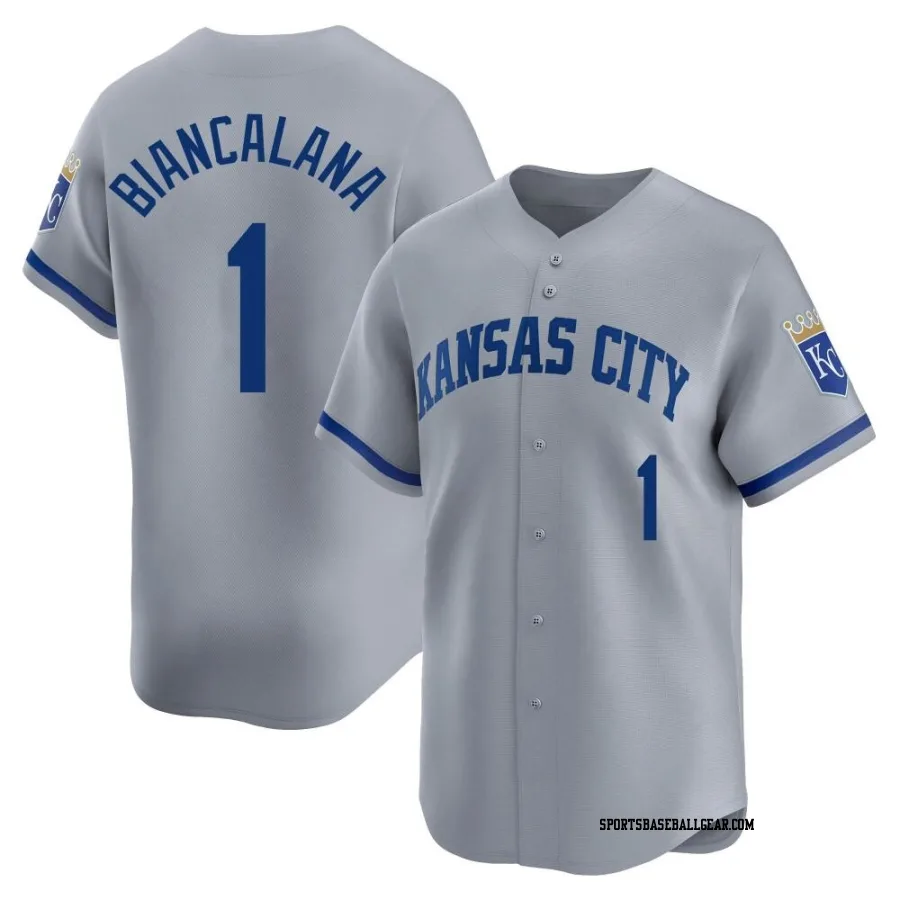 Buddy Biancalana Men's Kansas City Royals Gray Limited Away Jersey