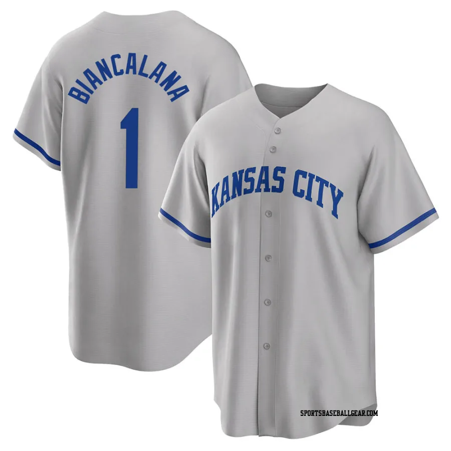 Buddy Biancalana Men's Kansas City Royals Gray Replica 2022 Road Jersey