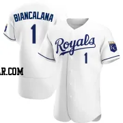 Buddy Biancalana Men's Kansas City Royals White Authentic Home Jersey