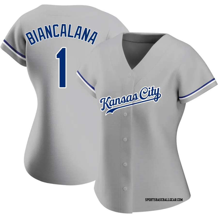 Buddy Biancalana Women's Kansas City Royals Gray Replica Road Jersey