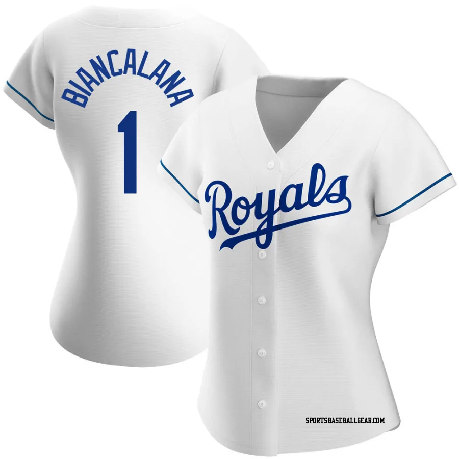 Buddy Biancalana Women's Kansas City Royals White Authentic Home Jersey