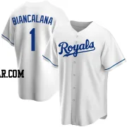 Buddy Biancalana Youth Kansas City Royals White Replica Home Jersey