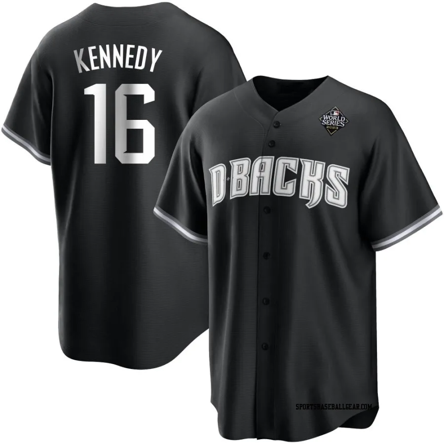 Buddy Kennedy Men's Arizona Diamondbacks White Replica Black 2023 World Series Jersey