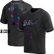 Buddy Kennedy Men's Detroit Tigers Black Holographic Replica Alternate Jersey