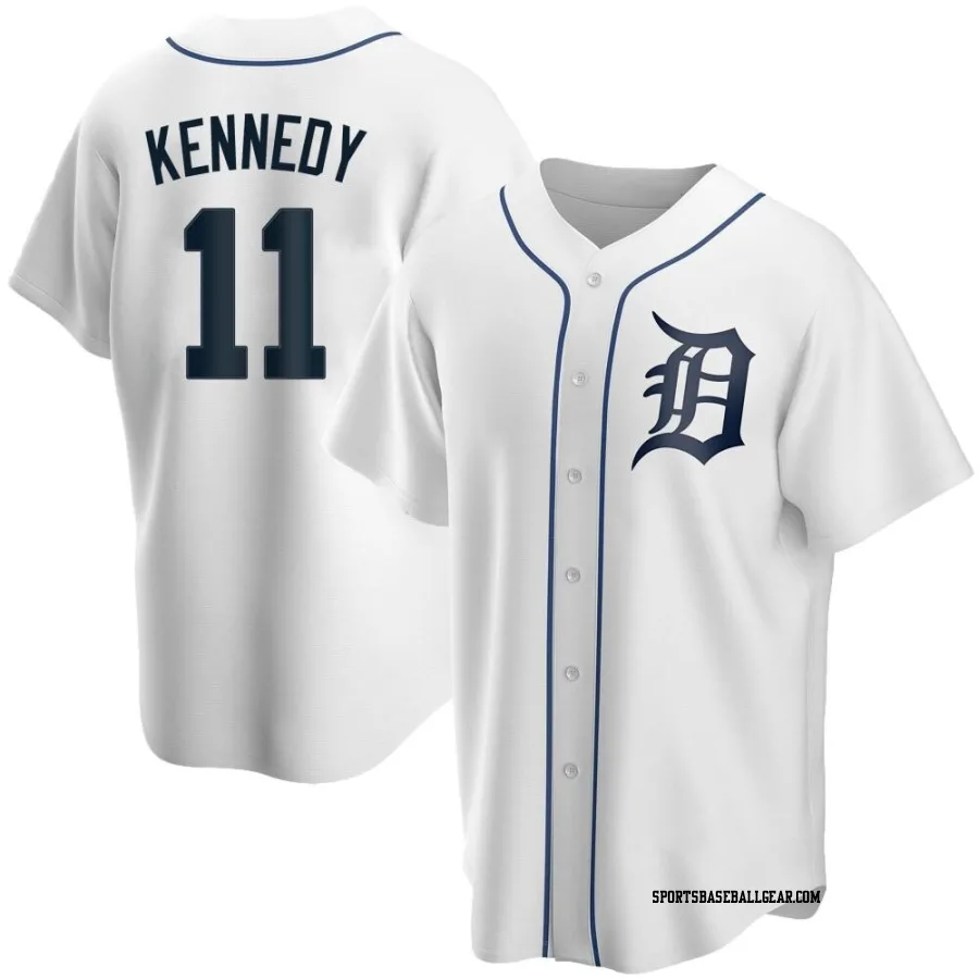 Buddy Kennedy Men's Detroit Tigers White Replica Home Jersey