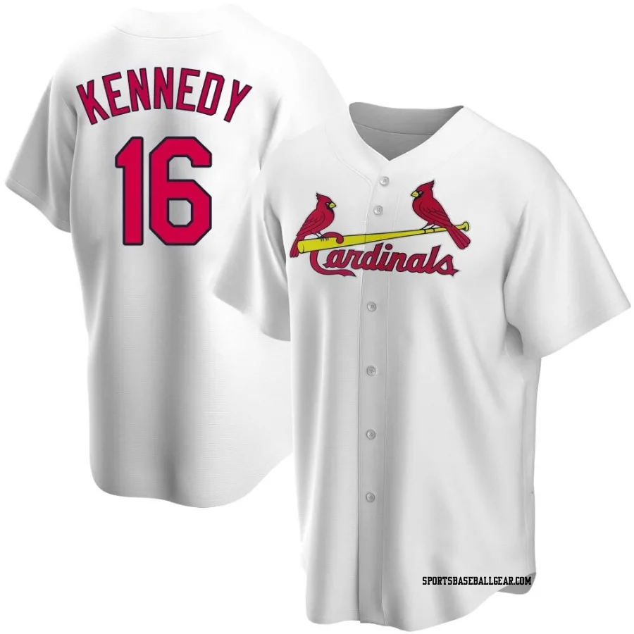 Buddy Kennedy Men's St. Louis Cardinals White Replica Home Jersey