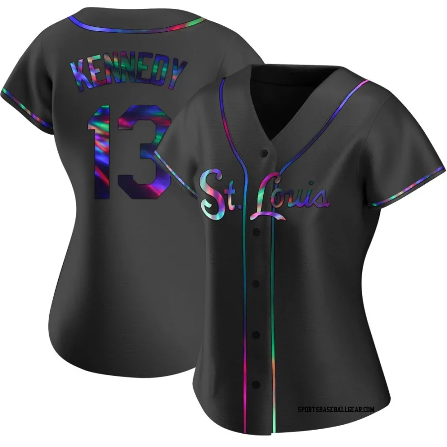 Buddy Kennedy Women's St. Louis Cardinals Black Holographic Replica Alternate Jersey