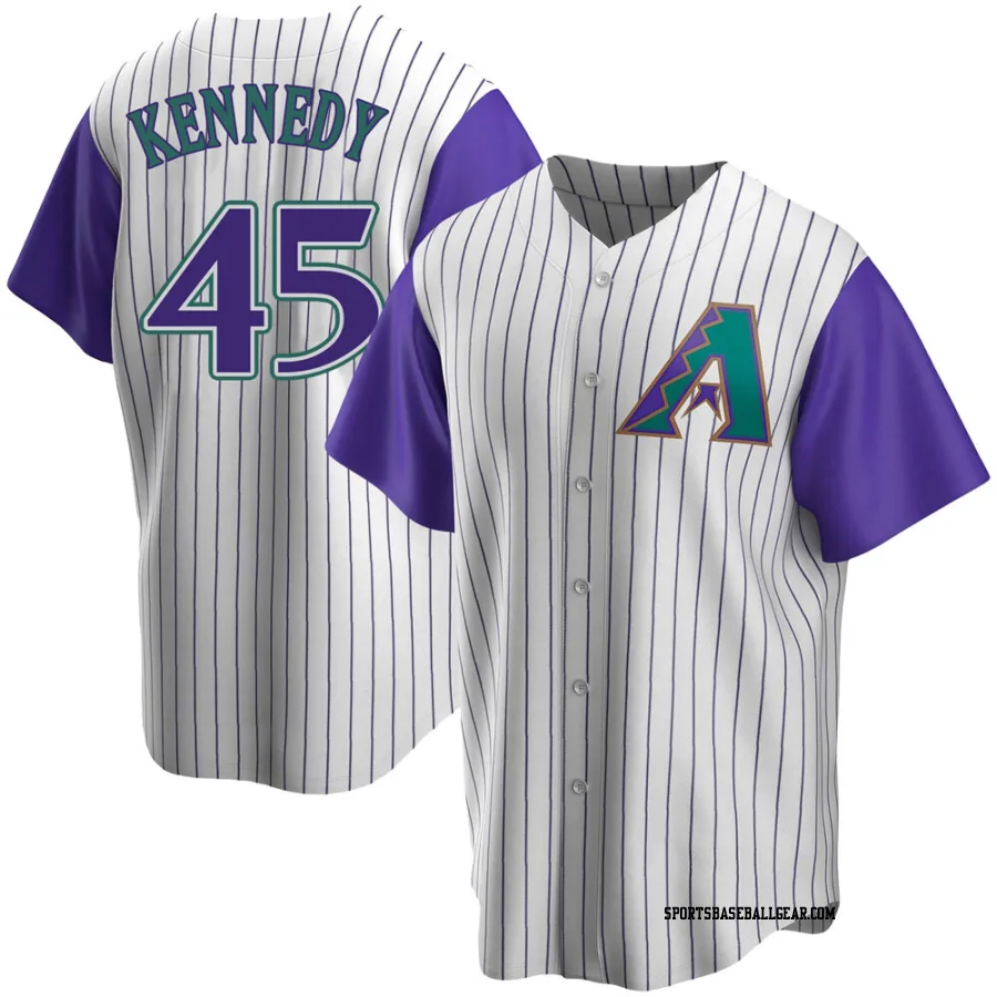 Buddy Kennedy Youth Arizona Diamondbacks Cream/Purple Replica Alternate Cooperstown Collection Jersey