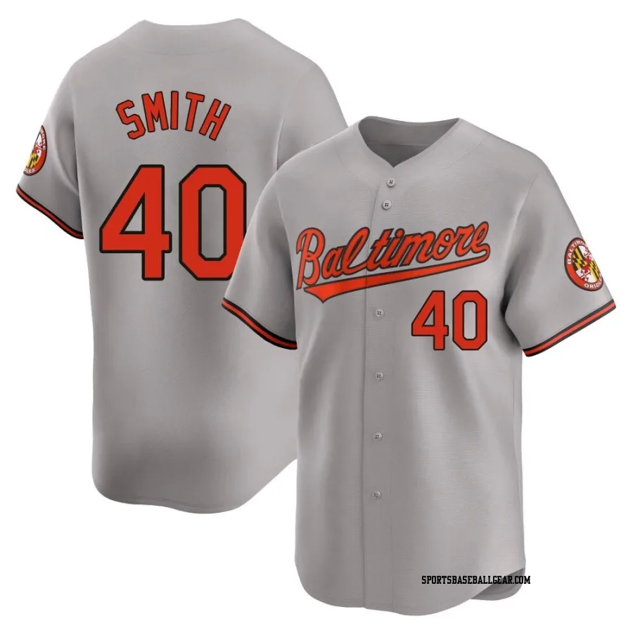 Burch Smith Men's Baltimore Orioles Gray Limited Road Jersey