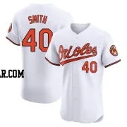 Burch Smith Men's Baltimore Orioles White Elite Home Jersey