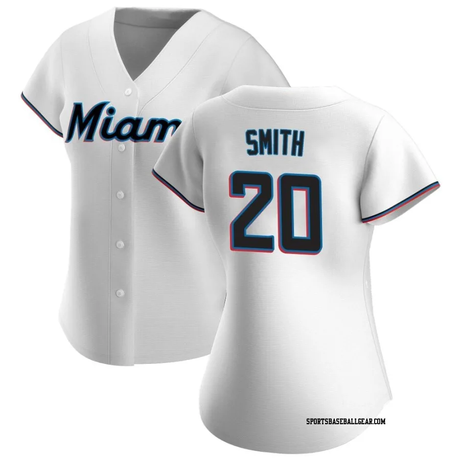 Burch Smith Women's Miami Marlins White Authentic Home Jersey