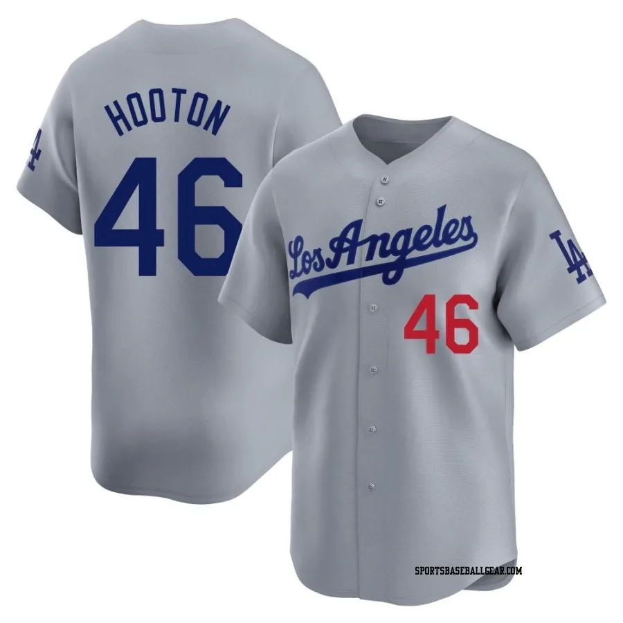 Burt Hooton Men's Los Angeles Dodgers Gray Limited Away Jersey