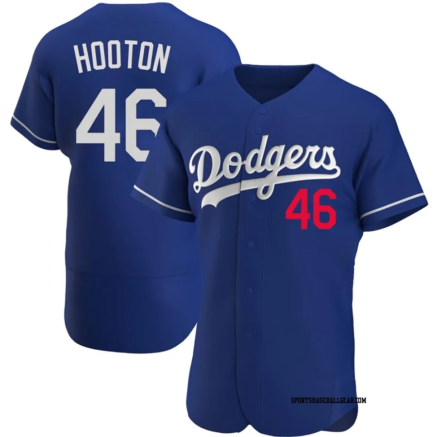 Burt Hooton Men's Los Angeles Dodgers Royal Authentic Alternate Jersey