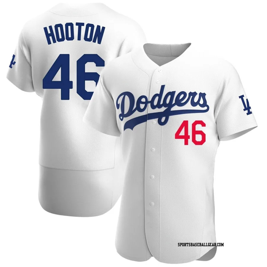 Burt Hooton Men's Los Angeles Dodgers White Authentic Home Jersey