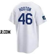 Burt Hooton Men's Los Angeles Dodgers White Replica 2024 World Tour Seoul Series Home Jersey