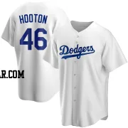 Burt Hooton Men's Los Angeles Dodgers White Replica Home Jersey