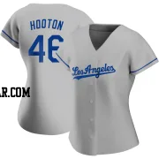 Burt Hooton Women's Los Angeles Dodgers Gray Authentic Road Jersey