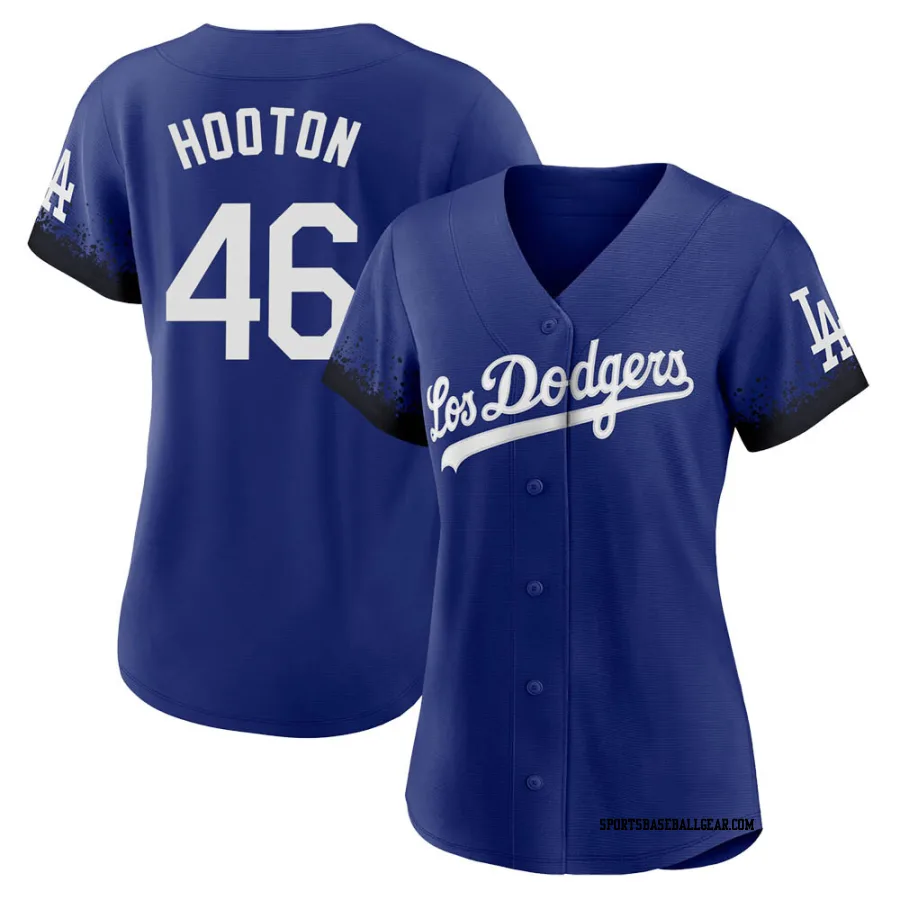 Burt Hooton Women's Los Angeles Dodgers Royal Authentic 2021 City Connect Jersey