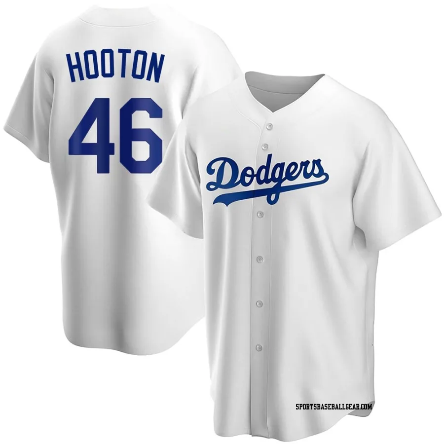 Burt Hooton Youth Los Angeles Dodgers White Replica Home Jersey