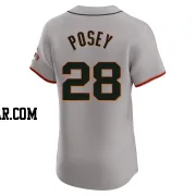 Buster Posey Men's San Francisco Giants Gray Elite Road Jersey