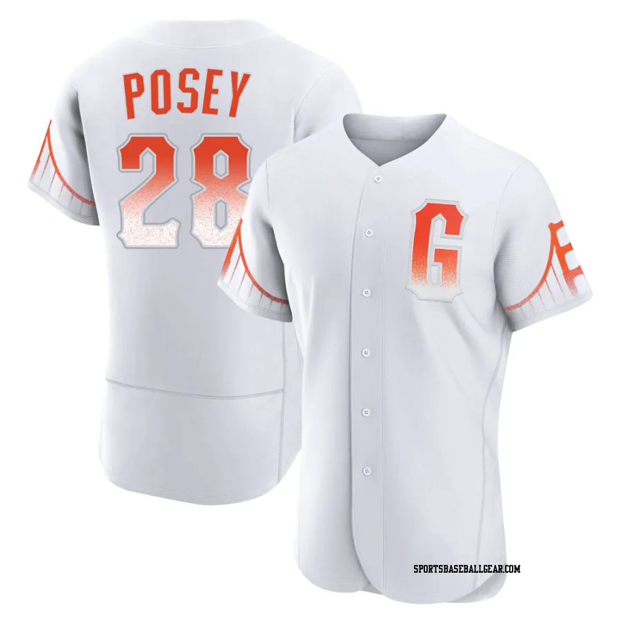 Buster Posey Men's San Francisco Giants White Authentic 2021 City Connect Jersey