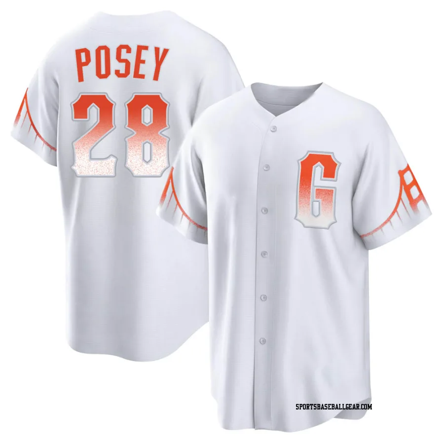 Buster Posey Men's San Francisco Giants White Replica 2021 City Connect Jersey