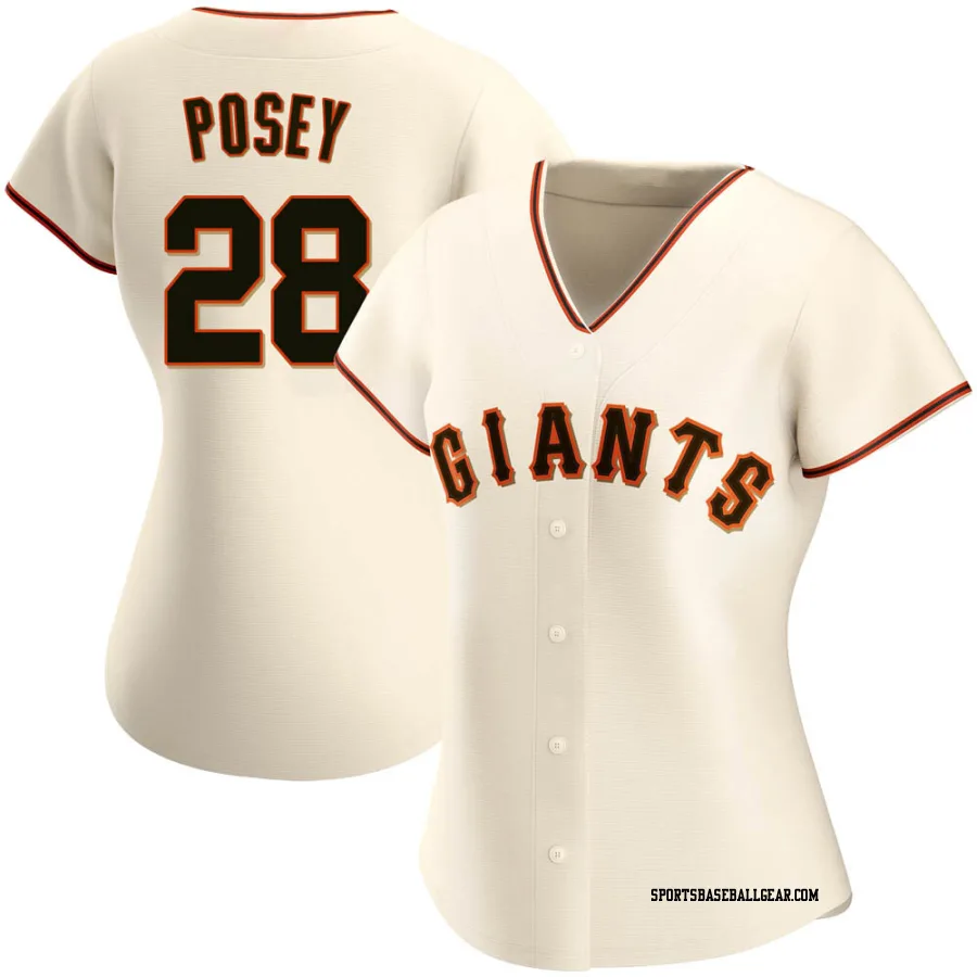 Buster Posey Women's San Francisco Giants Cream Replica Home Jersey