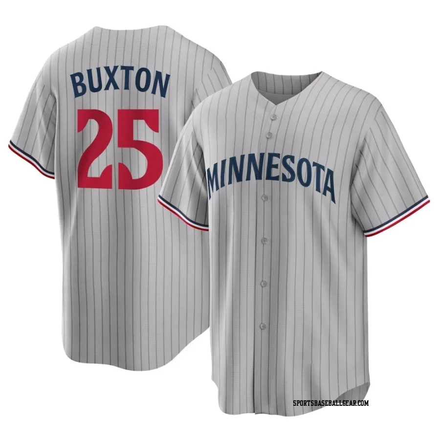 Byron Buxton Men's Minnesota Twins Gray Replica Road Jersey