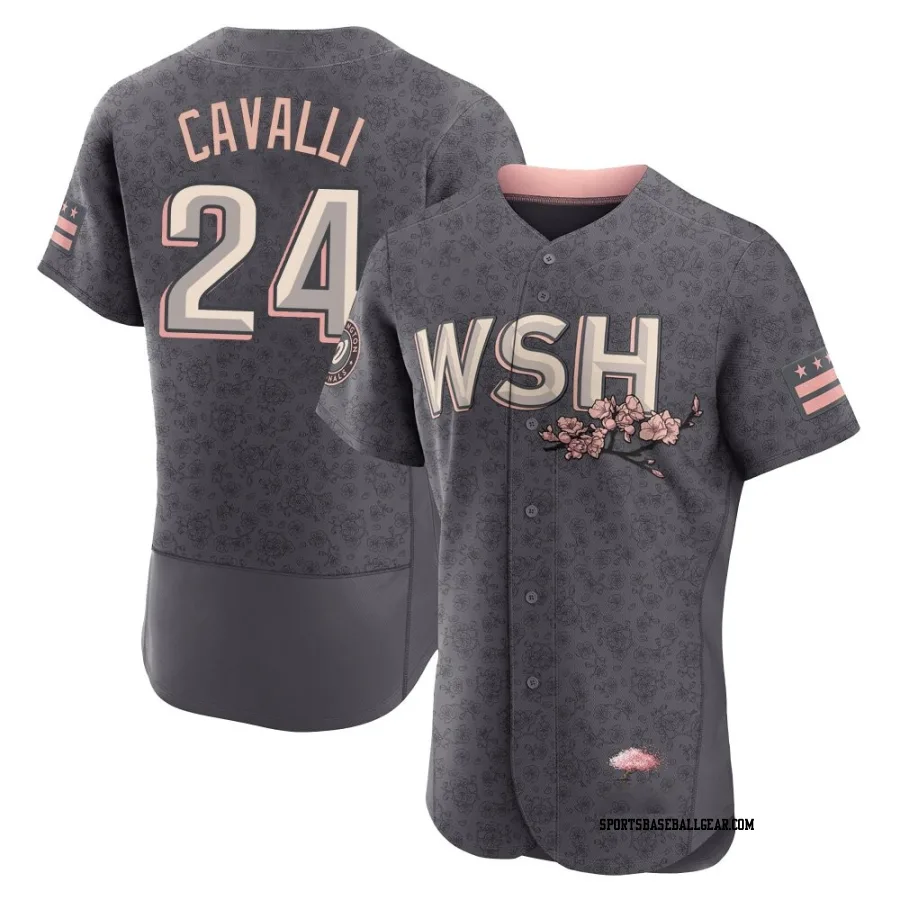 Cade Cavalli Men's Washington Nationals Gray Authentic 2022 City Connect Jersey