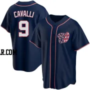 Cade Cavalli Men's Washington Nationals Navy Replica Alternate Team Jersey